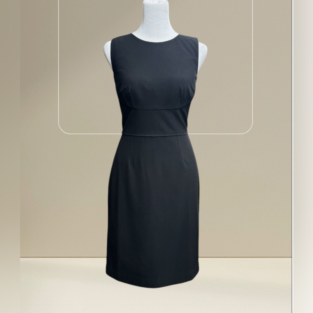 Ann Taylor Sleeveless Tailored Sheath Dress In Black Size 2
